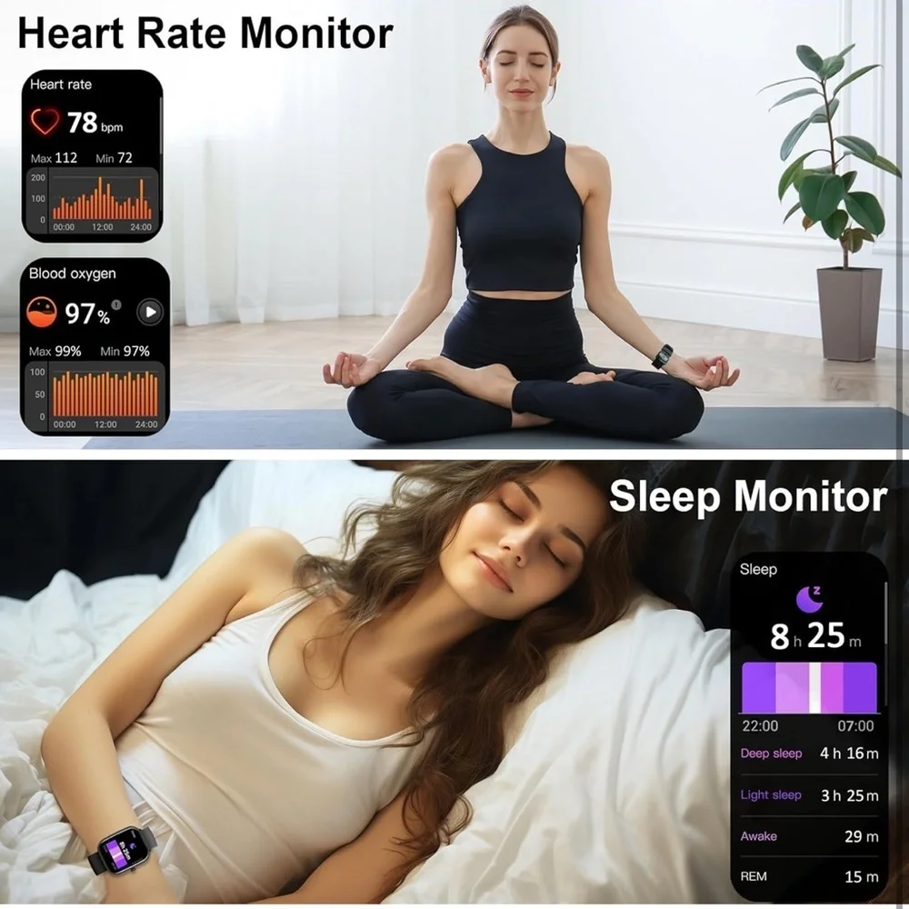 Smartwatch for Men Women (Answer/Make Call), Fitness Tracker